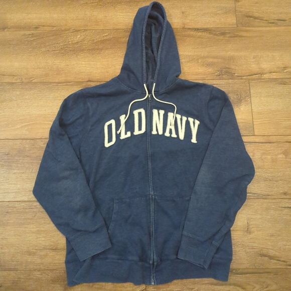 Y2K Old Navy Women's XL Full Zip Hoodie Spellout Embroidered Royal Swifties - Picture 1 of 6